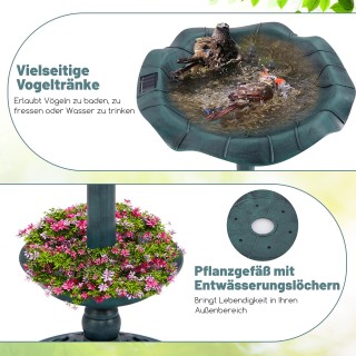 Costway Ρετρό Ποτίστρα Πουλιών με Ηλιακό Φωτισμό και Πολλαπλές Λει... Costway Ρετρό Ποτίστρα Πουλιών με Ηλιακό Φωτισμό και Πολλαπλές Λει...