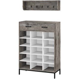 Shally Dogan  Σετ Εισόδου Παπουτσοθήκη και Κρεμάστρα Τοίχου με 15 Θ...