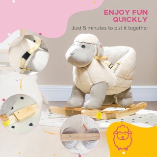 AIYAPLAY  Κουνιστό Άλογο για Παιδιά 1-3 Ετών σε Σχήμα Προβατάκι με ...