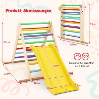 Costway Σετ Αναρρίχησης Pikler με Τσουλήθρα και Πτυσσόμενη Σκάλα γι...