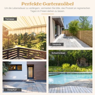 Ρατάν Ντουλάπι Κήπου με Επιφάνεια Ακακίας & Ανοιχτό Ράφι Μπουφές 90...