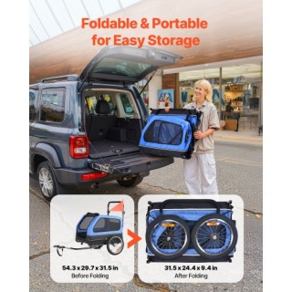 VEVOR Καροτσάκι Σκύλου & Τρέιλερ Ποδηλάτου 2-σε-1, Υποστηρίζει έως ... VEVOR Καροτσάκι Σκύλου & Τρέιλερ Ποδηλάτου 2-σε-1, Υποστηρίζει έως ...