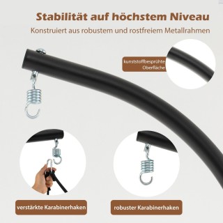 Costway  Άνετη Κρεμαστή Καρέκλα με Βάση για Εσωτερικούς και Εξωτερι...