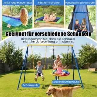 Costway Διπλή Κούνια με Σκελετό Α και Ενισχυμένο Καραμπίνερ 249 x 1...