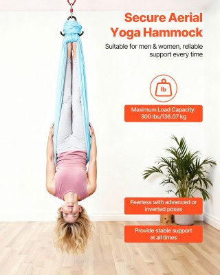VEVOR Αεροπορικό Γιόγκα Αιώρημα, Μέγιστο Φορτίο 136kg, Διπλή Λειτου...