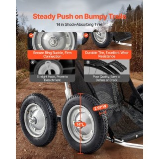 VEVOR Κάρρο Μεταφοράς Θηραμάτων, Βαρέως Τύπου, Αναδιπλούμενο Με Απο...