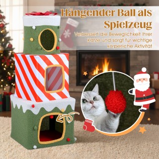 Costway Χριστουγεννιάτικο Δέντρο για Γάτες Εσωτερικού Χώρου 120 εκ....