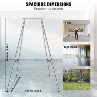 VEVOR Σκελετός Εναέριας Γιόγκα, 2.95μ, 250kg, Χρωμιωμένος Χάλυβας, ...