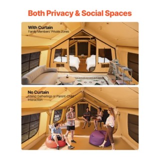 VEVOR Φουσκωτή Σκηνή Κατασκήνωσης 8-12 Ατόμων με Αντλία για Εύκολη ... VEVOR Φουσκωτή Σκηνή Κατασκήνωσης 8-12 Ατόμων με Αντλία για Εύκολη ...