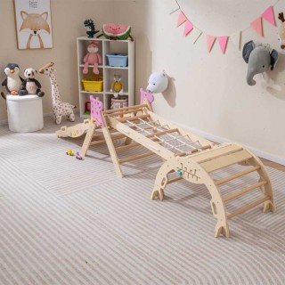 Costway Σετ 4 τεμαχίων: Αναρριχητικό με Τσουλήθρα & Κινητό Τρίγωνο ... Costway Σετ 4 τεμαχίων: Αναρριχητικό με Τσουλήθρα & Κινητό Τρίγωνο ...