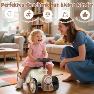 Costway Μπεζ Παιδικό Αυτοκινητάκι με Τιμόνι & Ήχο Σφυρίγματος - Απ... Costway Μπεζ Παιδικό Αυτοκινητάκι με Τιμόνι & Ήχο Σφυρίγματος - Απ...