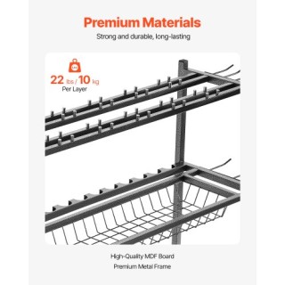 VEVOR Κινητό Ράφι Οργάνωσης Καλάμιων Ψαρέματος με ρόδες ZLKYLZYCWJ1...