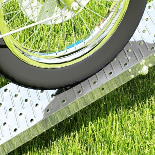 HOMCOM Πτυσσόμενη και αντιολισθητική ράμπα φόρτωσης για μοτοσικλέτε...