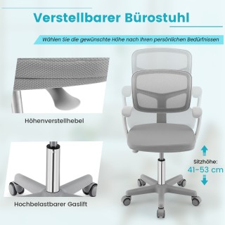 Costway Παιδική Καρέκλα Γραφείου 54x50x80-91,5 cm με Ρυθμιζόμενο Υψ...