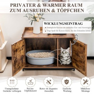 Βιομηχανικό Ντουλάπι Γατοτουαλέτας με Διπλές Πόρτες και Ρυθμιζόμενα...