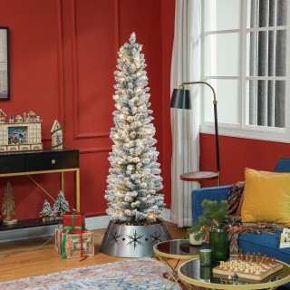 HOMCOM Χριστουγεννιάτικο Δέντρο με Χιόνι με 329 Κλαδιά και Λευκά LE... HOMCOM Χριστουγεννιάτικο Δέντρο με Χιόνι με 329 Κλαδιά και Λευκά LE...