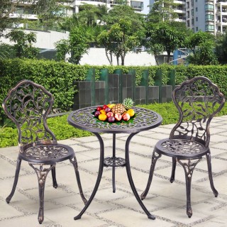 Costway Σετ Κλασικού Μπιστρό Τραπεζιού & Καρεκλών από Αλουμίνιο με... Costway Σετ Κλασικού Μπιστρό Τραπεζιού & Καρεκλών από Αλουμίνιο με...