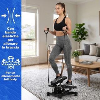 BAKAJI Πολυλειτουργικό Stepper 3 σε 1 με Αντιολισθητικά Πεντάλ και ...
