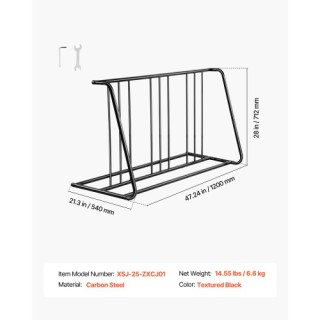 VEVOR Ράφι Ποδηλάτων Δαπέδου για 6 Ποδήλατα με 3-Ιντσες Ελαστικά JY...