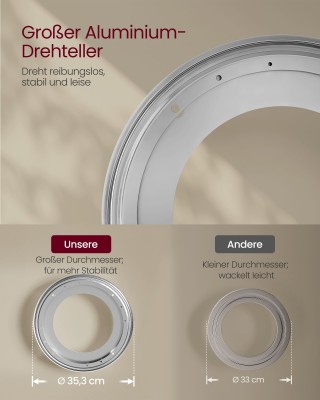 Περιστρεφόμενη Βιβλιοθήκη 4 Επιπέδων VASAGLE για Μικρούς Χώρους&nbsp