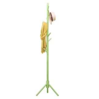 BAKAJI Kalogeros Birch Wood Floor Hanger with 8 Hooks ...