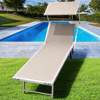 BAKAJI Ξαπλώστρα Παραλίας Αλουμινίου με Σκίαστρο LIDO Χρώμα Τορτόρ... BAKAJI Ξαπλώστρα Παραλίας Αλουμινίου με Σκίαστρο LIDO Χρώμα Τορτόρ...