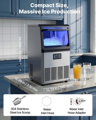 VEVOR Επαγγελματική Παγομηχανή 36 kg/24ωρο, Χωρητικότητα 6 kg, Επιτ... VEVOR Επαγγελματική Παγομηχανή 36 kg/24ωρο, Χωρητικότητα 6 kg, Επιτ...
