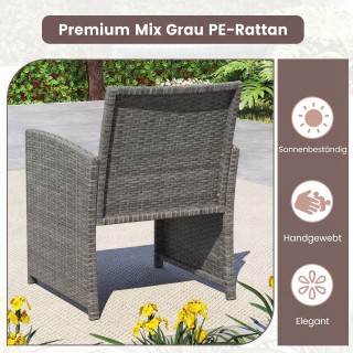 Costway Σετ κήπου 4 τεμαχίων από ρατάν με διθέσιο καναπέ και τραπεζ...