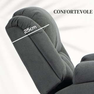 HOMCOM Μασάζ Πολυθρόνα Ανύψωσης και Κλίσης με 2 Τσέπες & Τηλεχειρισ...