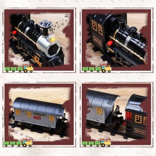 BAKAJI  Πίστα Παιδικό Τρενάκι Παιχνίδι Τρένο Ατμομηχανή Φως Ήχοι Πί...