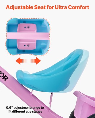 VEVOR Τρίκυκλο Ποδήλατο για Παιδιά 2-5 Ετών με Ρυθμιζόμενο Κάθισμα,...