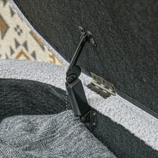 HOMCOM Πάγκος Κρεβατιού από Ύφασμα Teddy με Αποθηκευτικό Χώρο, 116x...