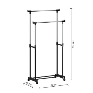 5Five Simply Smart Διπλή Τροχήλατη Κρεμάστρα Δαπέδου F-V Icare 97.5...