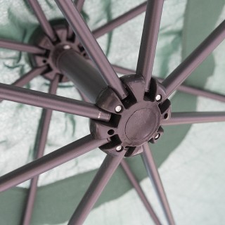 Galileo Πράσινη ομπρέλα-λάμπα κήπου 300 x υ 245 εκ. σε ανθρακοχάλυβ...