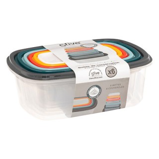 Σετ 6 Φαγητοδοχεία Πολύχρωμο 120393 5Five Simply Smart Σετ 6 Φαγητοδοχεία Πολύχρωμο 120393 5Five Simply Smart