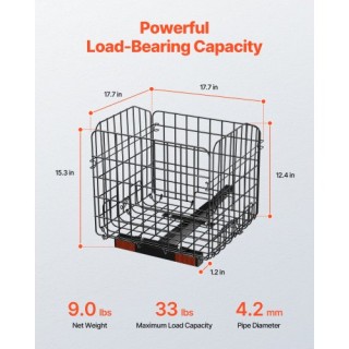 VEVOR Πτυσσόμενο Καλάθι 1-ίντσας για Scooter Pride Mobility CKHXJSS...