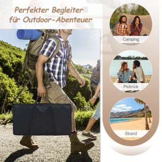 Costway Σετ 2 πτυσσόμενων τραπεζιών κάμπινγκ με επιφάνεια τραπεζιού... Costway Σετ 2 πτυσσόμενων τραπεζιών κάμπινγκ με επιφάνεια τραπεζιού...