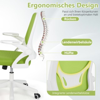 Costway Εργονομική Καρέκλα Γραφείου με Ανακλινόμενα Μπράτσα και Λει... Costway Εργονομική Καρέκλα Γραφείου με Ανακλινόμενα Μπράτσα και Λει...