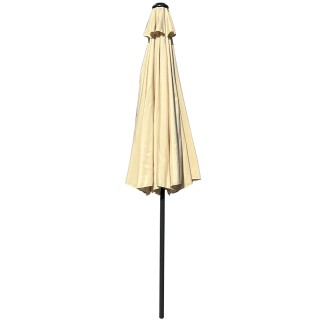 BAKAJI Ομπρελόκηπος Μπεζ με Αεραγωγό και Ρυθμιζόμενη Κλίση με Μανιβ...