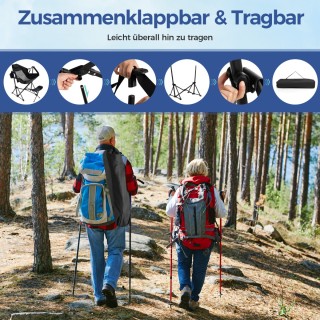 Costway Πτυσσόμενη Καρέκλα Κατασκήνωσης με Ρυθμιζόμενη Πλάτη και Απ... Costway Πτυσσόμενη Καρέκλα Κατασκήνωσης με Ρυθμιζόμενη Πλάτη και Απ...