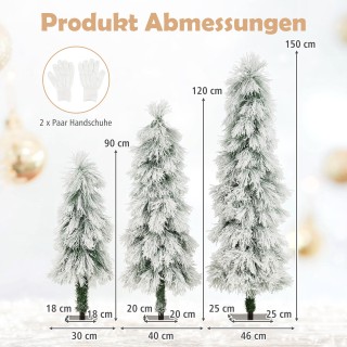 Costway Σετ Τεχνητών Χριστουγεννιάτικων Δέντρων 90cm, 120cm, 150cm ... Costway Σετ Τεχνητών Χριστουγεννιάτικων Δέντρων 90cm, 120cm, 150cm ...