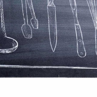 vidaXL Χαλί Κουζίνας Toile Μαύρο 180 x 60 cm Βελούδο 42013431 vidaXL Χαλί Κουζίνας Toile Μαύρο 180 x 60 cm Βελούδο 42013431