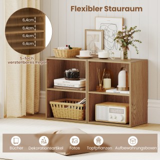 Costway Ξύλινη ανοιχτή βιβλιοθήκη 2 επιπέδων σε φυσικό χρώμα, 42 x ... Costway Ξύλινη ανοιχτή βιβλιοθήκη 2 επιπέδων σε φυσικό χρώμα, 42 x ...