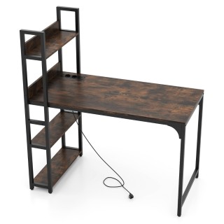 Costway Πολυλειτουργικό Γραφείο Υπολογιστή με Ενσωματωμένη Πρίζα, Ρ... Costway Πολυλειτουργικό Γραφείο Υπολογιστή με Ενσωματωμένη Πρίζα, Ρ...