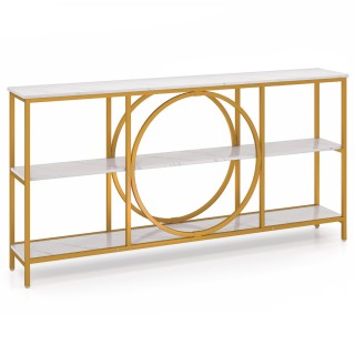 Κονσόλα / Τραπέζι με Μεταλλικό Πλαίσιο και Επιφάνεια Ξύλου/Μαρμάρου...