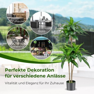 Costway Τεχνητό Δέντρο Δράκαινα 140 εκ. με 92 Φύλλα - Φυσική Ομορφ... Costway Τεχνητό Δέντρο Δράκαινα 140 εκ. με 92 Φύλλα - Φυσική Ομορφ...