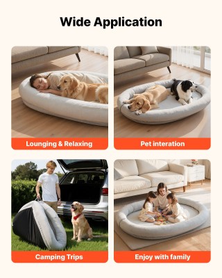 VEVOR Κρεβάτι Σκύλου Μέγεθος Ανθρώπου με Ορθοπεδικό Αφρό Μνήμης, Γκ... VEVOR Κρεβάτι Σκύλου Μέγεθος Ανθρώπου με Ορθοπεδικό Αφρό Μνήμης, Γκ...