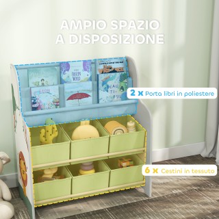 AIYAPLAY Ράφι Αποθήκευσης Παιχνιδιών με 6 Υφασμάτινα Συρτάρια και Β... AIYAPLAY Ράφι Αποθήκευσης Παιχνιδιών με 6 Υφασμάτινα Συρτάρια και Β...