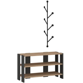 Έπιπλο Εισόδου με Κρεμάστρα και Παπουτσοθήκη με 3 Ράφια 30 x 83 x 4... Έπιπλο Εισόδου με Κρεμάστρα και Παπουτσοθήκη με 3 Ράφια 30 x 83 x 4...