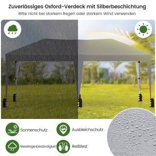 Costway 3x6 m Ανθεκτικό Pop-up Pavilion με Ειδική Τσάντα και UV Προ...